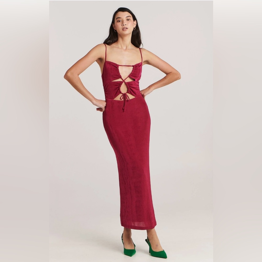 Anthropologie/Charlie Holiday Size XS Mason Dress in Magenta‎